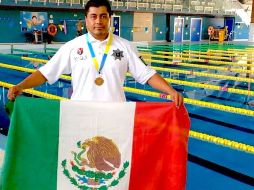 Eduardo Sánchez logró siete medallas de oro en diferentes categorías durante los Juegos Latinoamericanos de Policías y Bomberos 2017, realizados en Guadalajara. FACEBOOK / Policía Guadalajara
