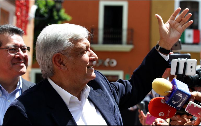 López Obrador se comprometió durante su visita a Iguala a investigar las desapariciones. NTX/A. Monroy