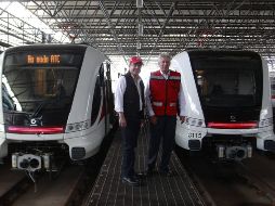 El gobernador de Jalisco, Aristóteles Sandoval, y el titular de la SCT, Gerardo Ruiz Esparza, recorrieron la Línea 3, desde los talleres de mantenimiento, en Tonalá, hasta la Estación Revolución. FACEBOOK/jaristoteles.sandoval