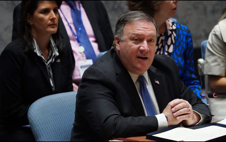 Pompeo insistió en los anuncios 
