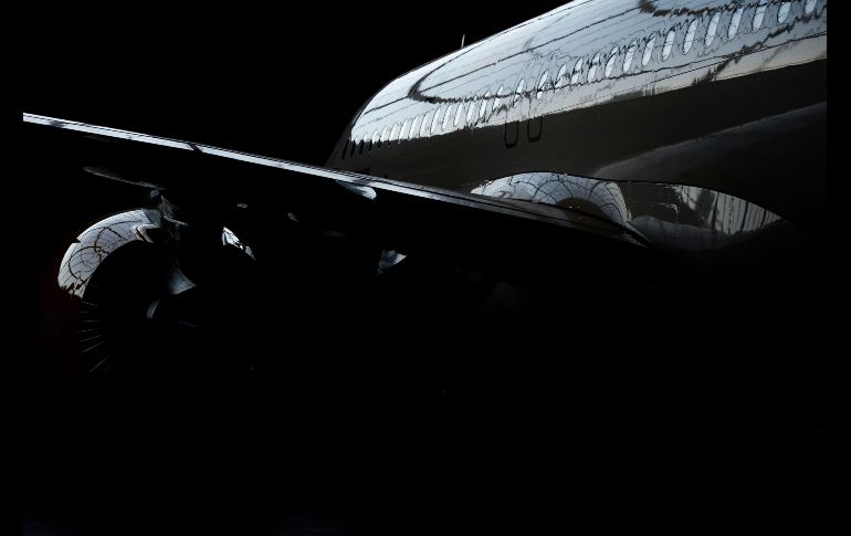 El modelo Airbus A 320 que la aerolínea española Vueling presentó en el aeropuerto internacional de Barcelona, en El Prat de Llobregat. AFP/J. Lago