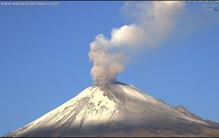 El Cenapred recordó que en caso de presentarse caída de ceniza, la población deberá cubrir nariz y boca con un pañuelo húmedo o cubreboca. TWITTER/ @Popocatepetl_MX