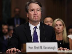 Brett Kavanaugh, el nominado por el presidente de EU, Donald Trump, para el Tribunal Supremo, testifica ante la audiencia del Comité Judicial del Senado. EFE/N. McNamee
