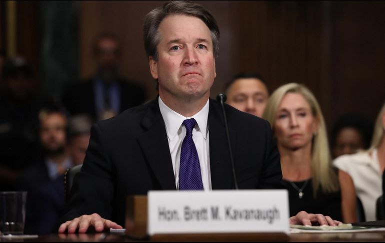 Brett Kavanaugh, el nominado por el presidente de EU, Donald Trump, para el Tribunal Supremo, testifica ante la audiencia del Comité Judicial del Senado. EFE/N. McNamee