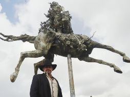 Sergio Garval. El escultor presenta la segunda parte del conjunto escultórico de “Las tres gracias”; falta la “Belleza”. EL INFORMADOR/J. Pérez