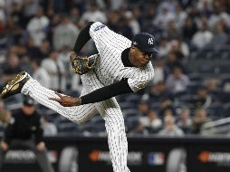 Aroldis Chapman hizo su parte desde la lomita para que los Yankees consiguieran el pase a la serie divisional. EFE