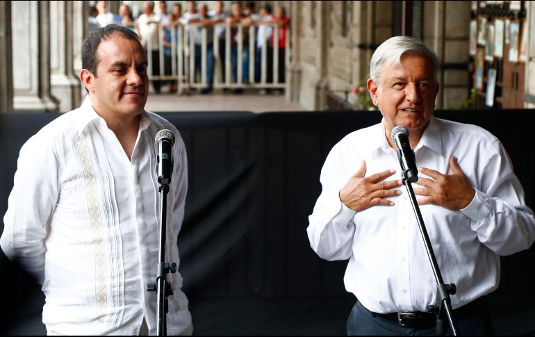 López Obrador dio entrevista a medios, tras un encuentro con el gobernador de Morelos, Cuauhtémoc Blanco. SUN / Y. Xolalpa
