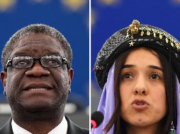 Ginecólogo y víctima, respectivamente, Denis Mukwege y Nadia Murad encarnan una causa planetaria que supera el marco de los conflictos. AFP/F. Florin