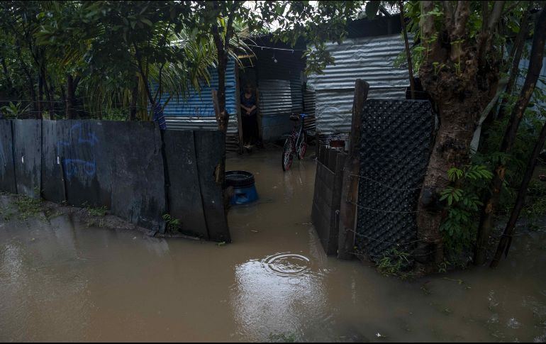Vista de una parcela inundada en el municipio de Tipitapa. EFE/J. Torres