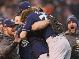 Los Cerveceros esperan rival en la Serie Final de la Liga Nacional, que arranca el viernes. AFP / M. Stockman