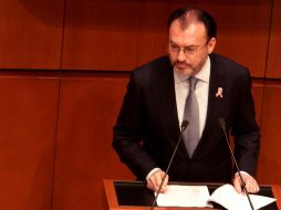 Videgaray dijo que ve con buenos ojos el proyecto de López Obrador para detonar el desarrollo de Centroamérica y así mitigar la migración. NTX / B. Moncada