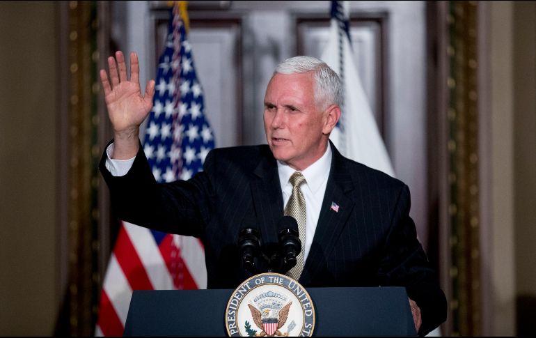 Según Pence, el presidente de EU, Donald Trump, y López Obrador ya han tenido ''buenas conversaciones''. AP / ARCHIVO