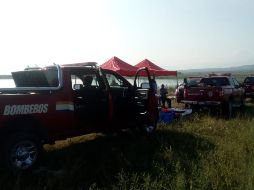 Autoridades municipales, detallaron que la tarde del miércoles recibieron el reporte de la desaparición de los dos sujetos quienes, luego de haber ingresado a la presa, dejaron de ser ubicables. ESPECIAL/ Bomberos de Tlajomulco