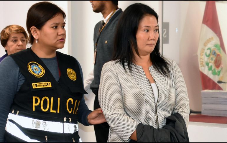 Fujimori fue detenida de manera preliminar, durante 10 días, mientras se le investiga por lavado de dinero. AFP/CORTESÍA