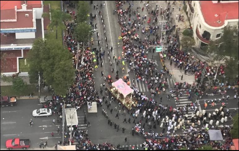 La Romería de Zapopan logra según autoridades, el arribo de un millón 800 mil personas. ESPECIAL/ Policía de Guadalajara