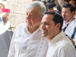 El Presidente electo ofrecerá un mitin en el centro de Mérida, donde informará sobre los resultados del encuentro con Mauricio Vila Dolsa. NTX/ J. Pazos