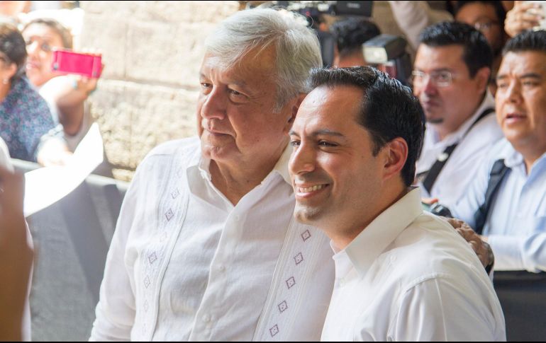 El Presidente electo ofrecerá un mitin en el centro de Mérida, donde informará sobre los resultados del encuentro con Mauricio Vila Dolsa. NTX/ J. Pazos