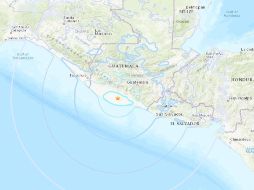 El movimiento telúrico fue perceptible en la capital del país, así como en el occidente. ESPECIAL/USGS