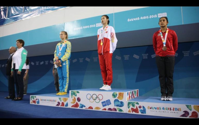 Agundez terminó en la fase de medallas con un puntaje de 405.55. TWITTER / @COM_Mexico