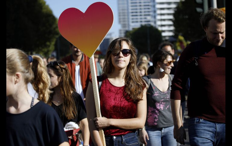 La manifestación se realiza en medio de las crecientes preocupaciones sobre la extrema derecha que cobra fuerza en Alemania. / D. Gannon