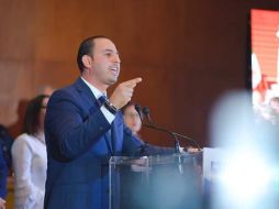 Cortés afirmó que el PAN se compromete a cuidar las instituciones y el equilibrio de poderes, así como a exigir al próximo gobierno el cumplimiento de sus promesas. TWITTER / @MauElizarrarasG