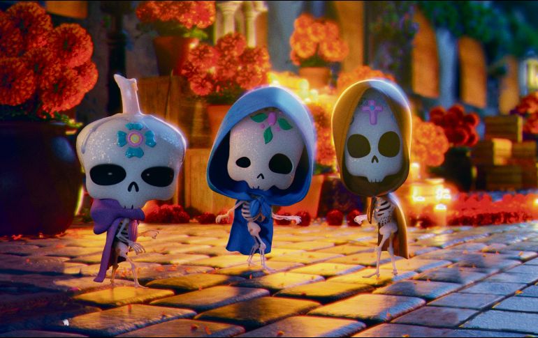 ‘Popo’, ‘Cate’ y ‘Petl’. Personajes centrales de “Sugar Skulls”. CORTESÍA / METACUBE