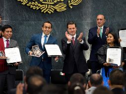 El mandatario aseguró que uno de los logros de su gobierno para apoyar al talento y a la juventud mexicana es la reforma educativa. NTX/PRESIDENCIA