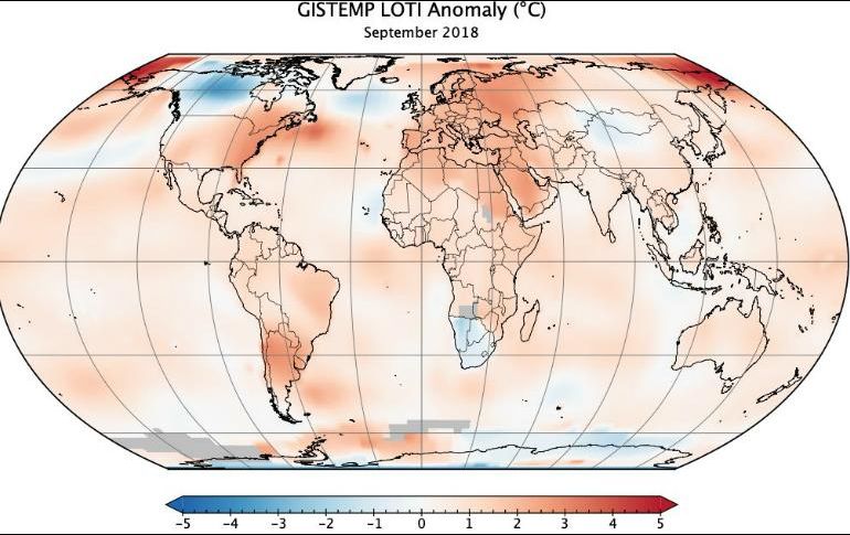 Señalan que Europa tuvo su septiembre más cálido. TWITTER / @NASAGISS