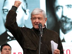 El presidente electo Andrés Manuel López Obrador encabezó un mitin en la Plaza de Armas de Saltillo. SUN/A. Monroy