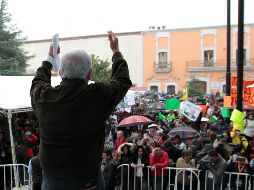 En la Plaza Cívica de Saltillo, el morenista comentó que cuando se bajan los impuestos aumenta el crecimiento económico y de esa manera hay más recaudación. NTX/A. Monroy