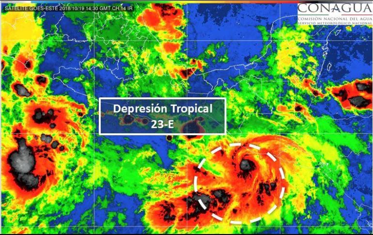 De acuerdo con su reporte más reciente, el SMN explica que el fenómeno natural se localiza a 170 kilómetros al sur-sureste de Tapachula, Chiapas. ESPECIAL / smn.conagua.gob.mx