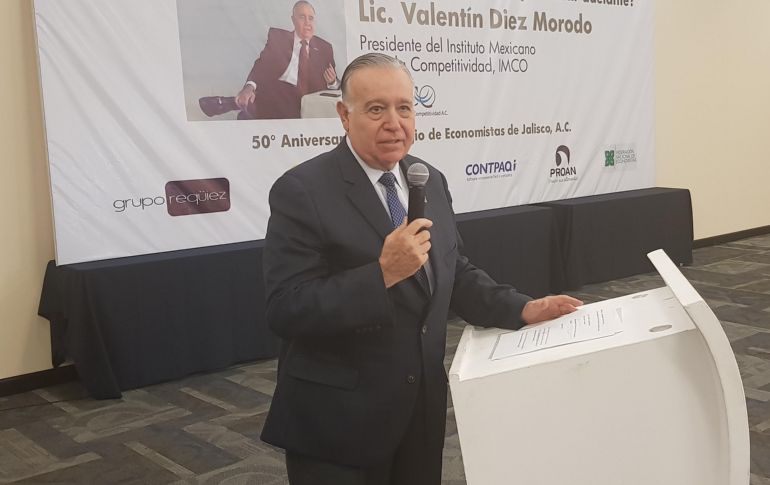 Diez Morodo considera que la inseguridad y corrupción siguen siendo dos problemas sociales que se tienen que enfrentar para elevar la competitividad. EL INFORMADOR/ C. Gallegos