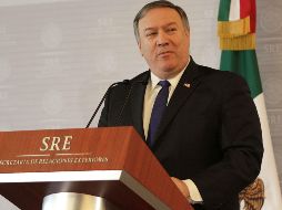 Esta mañana, Pompeo ofreció una conferencia de prensa conjunta con Luis Videgaray. SUN/C. Mejía