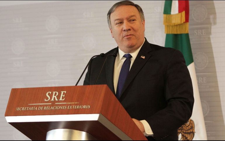 Esta mañana, Pompeo ofreció una conferencia de prensa conjunta con Luis Videgaray. SUN/C. Mejía