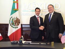 Peña Nieto y Pompeo destacaron la importancia de la relación bilateral entre México y Estados Unidos. NTX/PRESIDENCIA DE LA REPÚBLICA