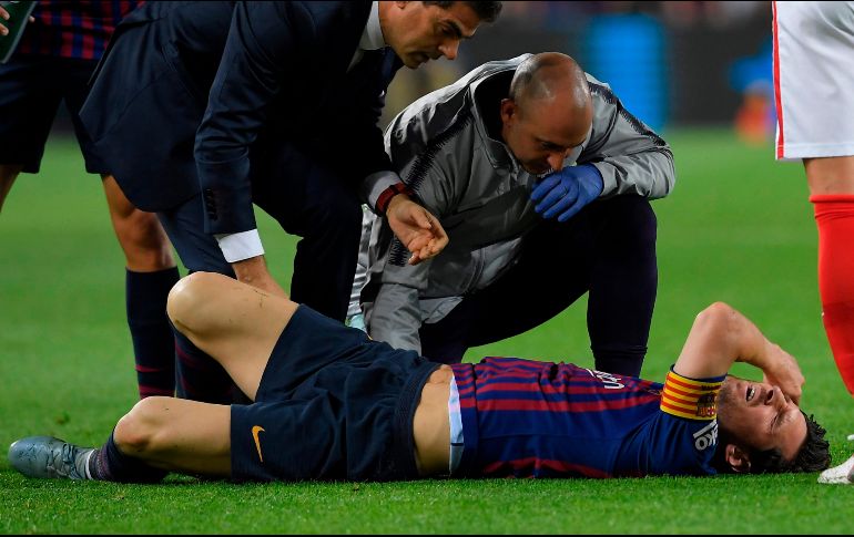 El argentino anotó uno de los goles que tienen en ventaja a los blaugrana. AFP/l. Gene