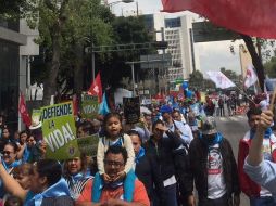 Alrededor de 700 personas marcharon desde el Monumento a la Madre hasta la casa de transición del presidente electo. TWITTER / @FamiliaCDMX