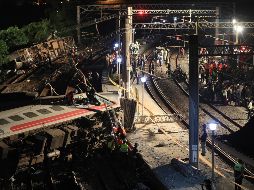 En el momento del accidente, el tren transportaba 310 personas. EFE / B. Tongo