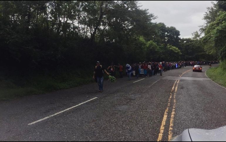 La nueva caravana ingresó por el punto fronterizo de Agua Caliente entre Guatemala y Honduras. TWITTER / @rudyproductions