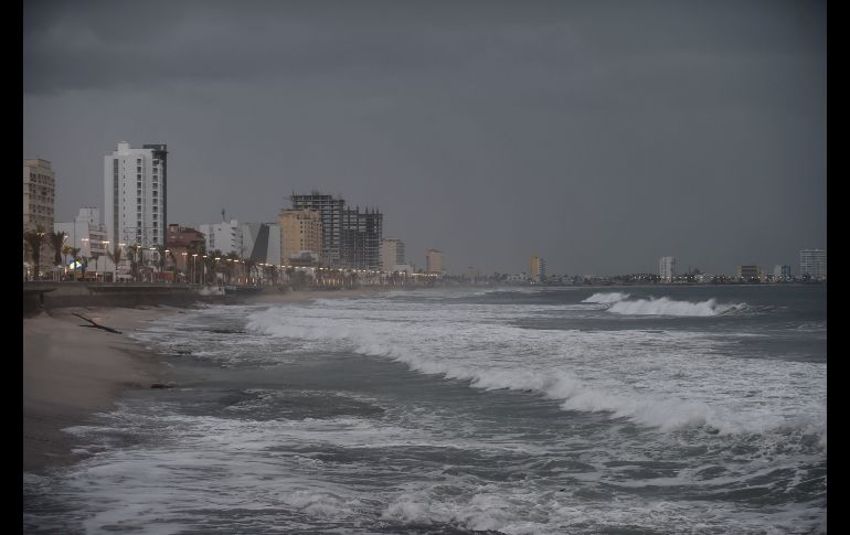 Una playa de Mazatlán. El centro de 