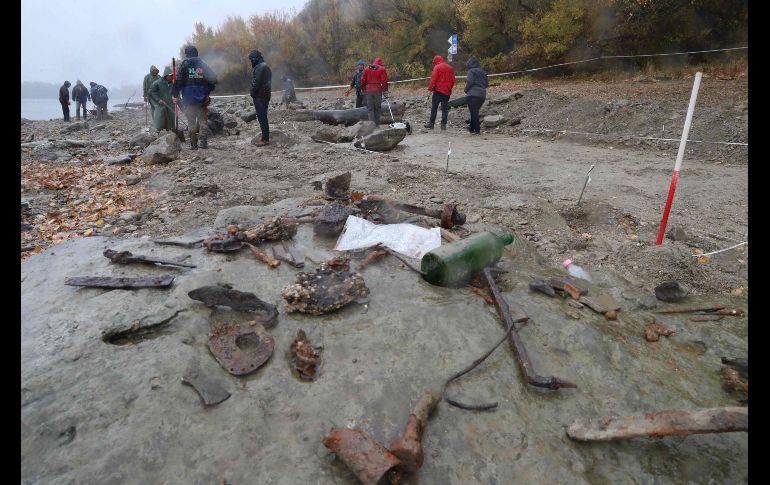 En Erd también se encontraron armas, balas de cañón y espadas.