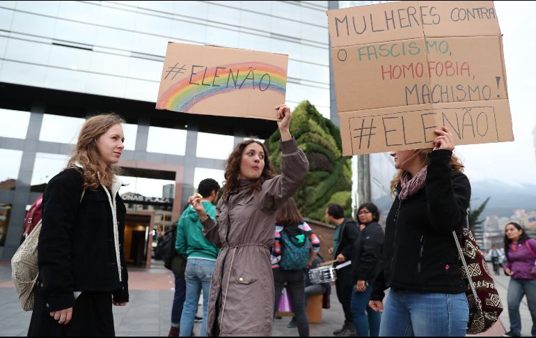 La radicalidad de Bolsonaro ha motivado el repudio de muchos sectores de la sociedad, aún así, es el favorito para ganar la segunda vuelta de las elecciones, a celebrarse el 28 de octubre. EFE/J. Jácome