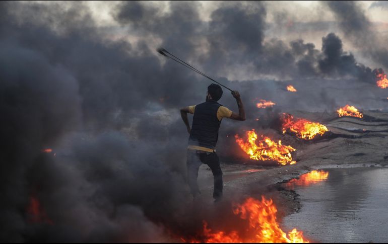 Israel confirmó que se detectaron catorce lanzamientos contra su territorio, ocho de los cuales fueron interceptados EFE/M. Saber