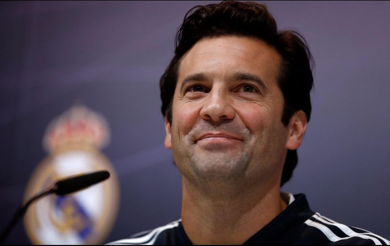 El equipo merengue no presentó a Solari por considerar la situación provisional, aunque el técnico argentino tiene opciones de seguir durante la temporada si logra buenos resultados. EFE / E. Naranjo