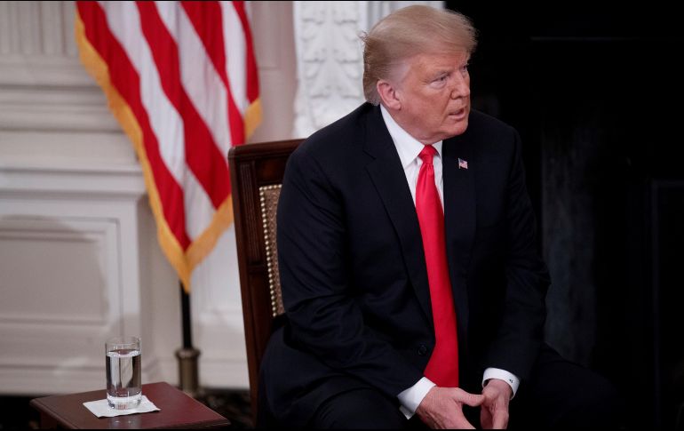 El presidente de los Estados Unidos, Donald J. Trump, participa en el acto 