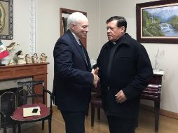 Marilú Esponda, directora general de la Arquidiócesis de México, compartió cuatro imágenes de la reunión privada. TWITTER/@mariluesponda