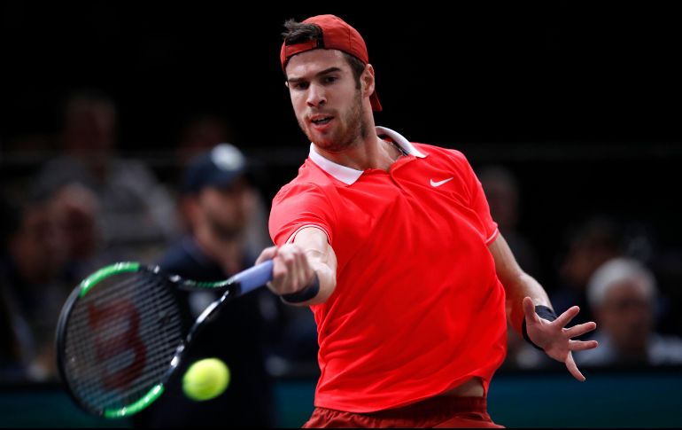 Karen se cuela entre los cuatro mejores del torneo, tras haber batido a dos de los favoritos, Zverev e Isner. AP / C. Ena