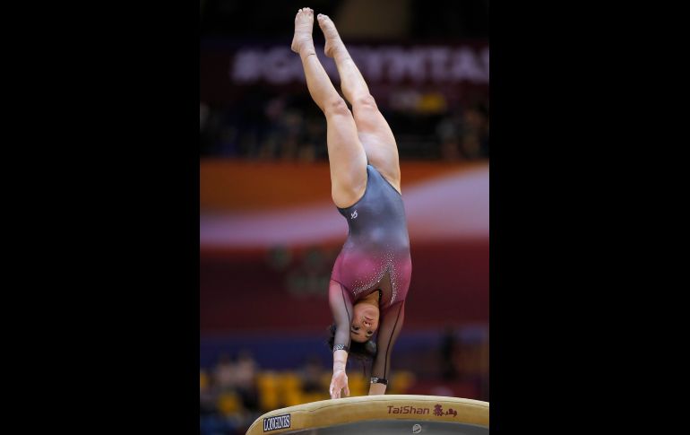 Con una puntuación de 14.600 en su primer intento, y 14.416 en el segundo, la bajacaliforniana tuvo un promedio final de 14.508. AP  / V. Ghirda