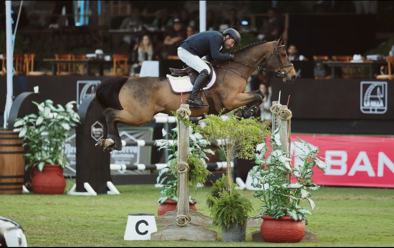 Francisco Pasquel se quedó con el tercer lugar en la prueba a 1.45 metros. ESPECIAL/ A. Esquivel