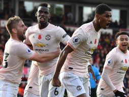 El United jugó mejor en la segunda mitad y estuvo varias veces a punto de anotar, aunque a Bournemouth no le faltaron oportunidades. AFP / B. Stansall